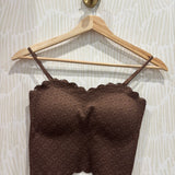 Seamless Lace Bralette | Brown