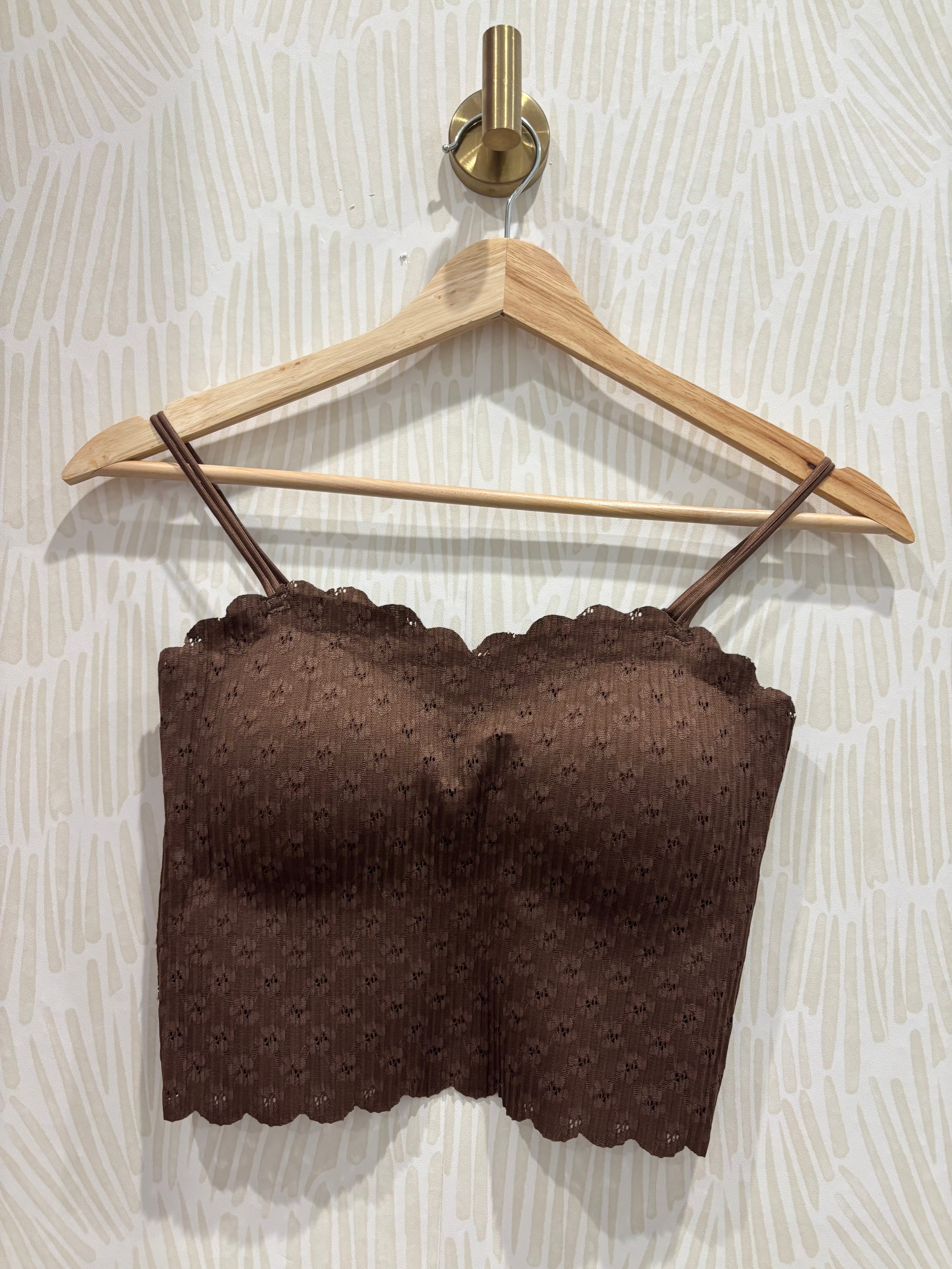 Seamless Lace Bralette | Brown