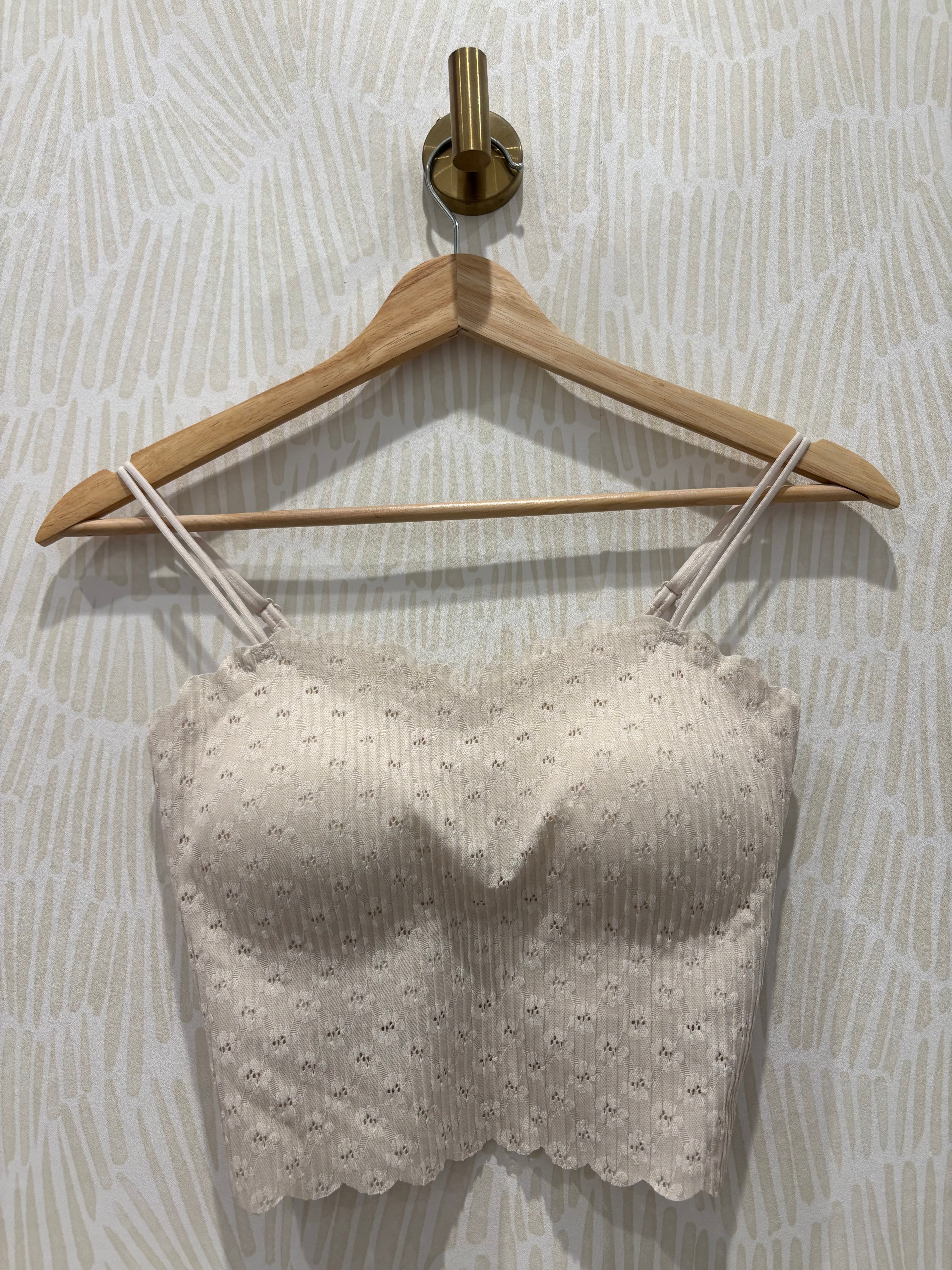 Seamless Lace Bralette | Sand Beige