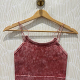 Ribbed Seamless Double Strap Brami | Rust