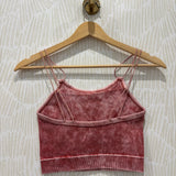 Ribbed Seamless Double Strap Brami | Rust