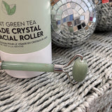 Mint Green Tea Jade Crystal Facial Roller