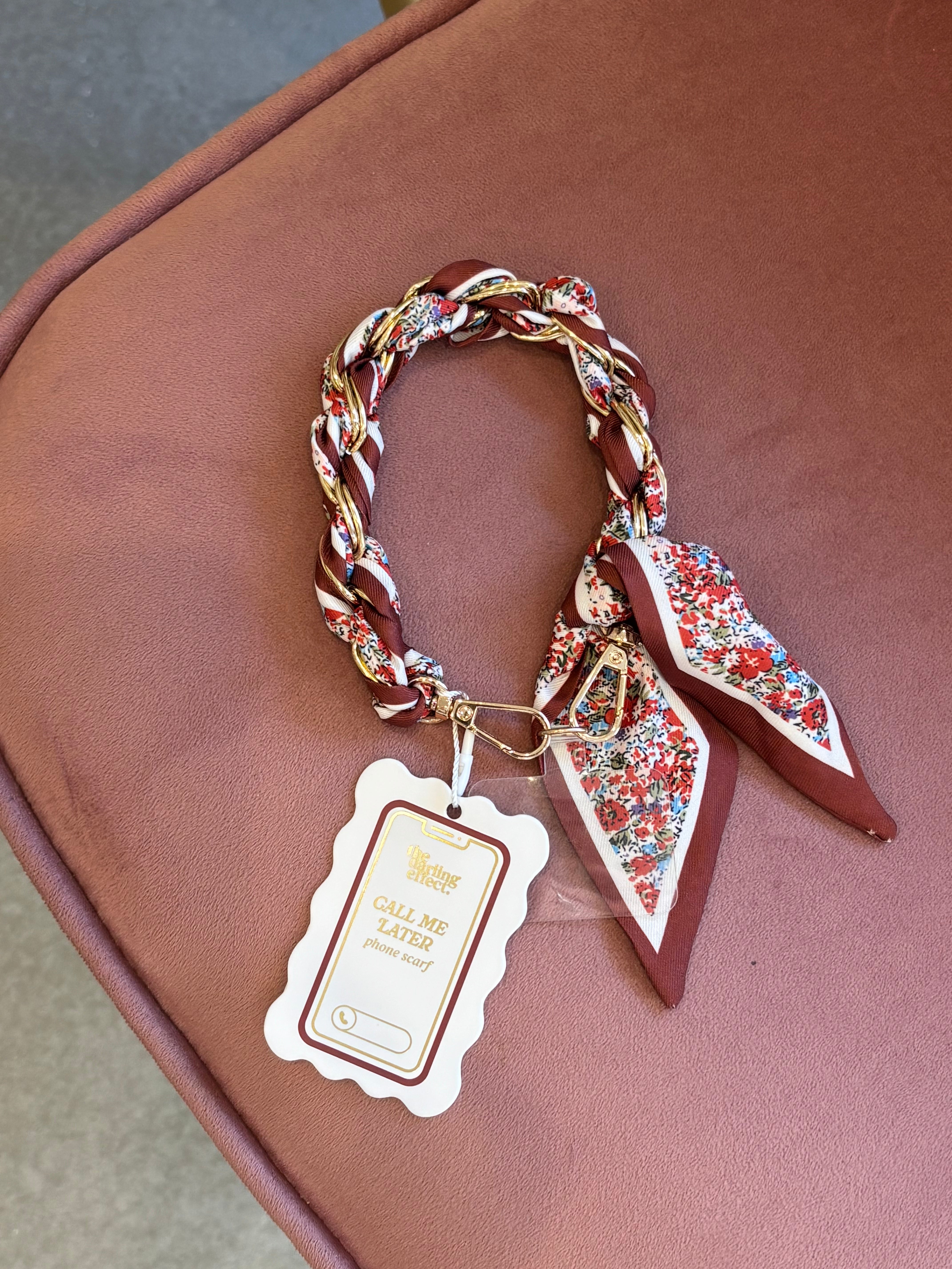 Gold Scarf Purse & Phone Chain | Crimson Rose