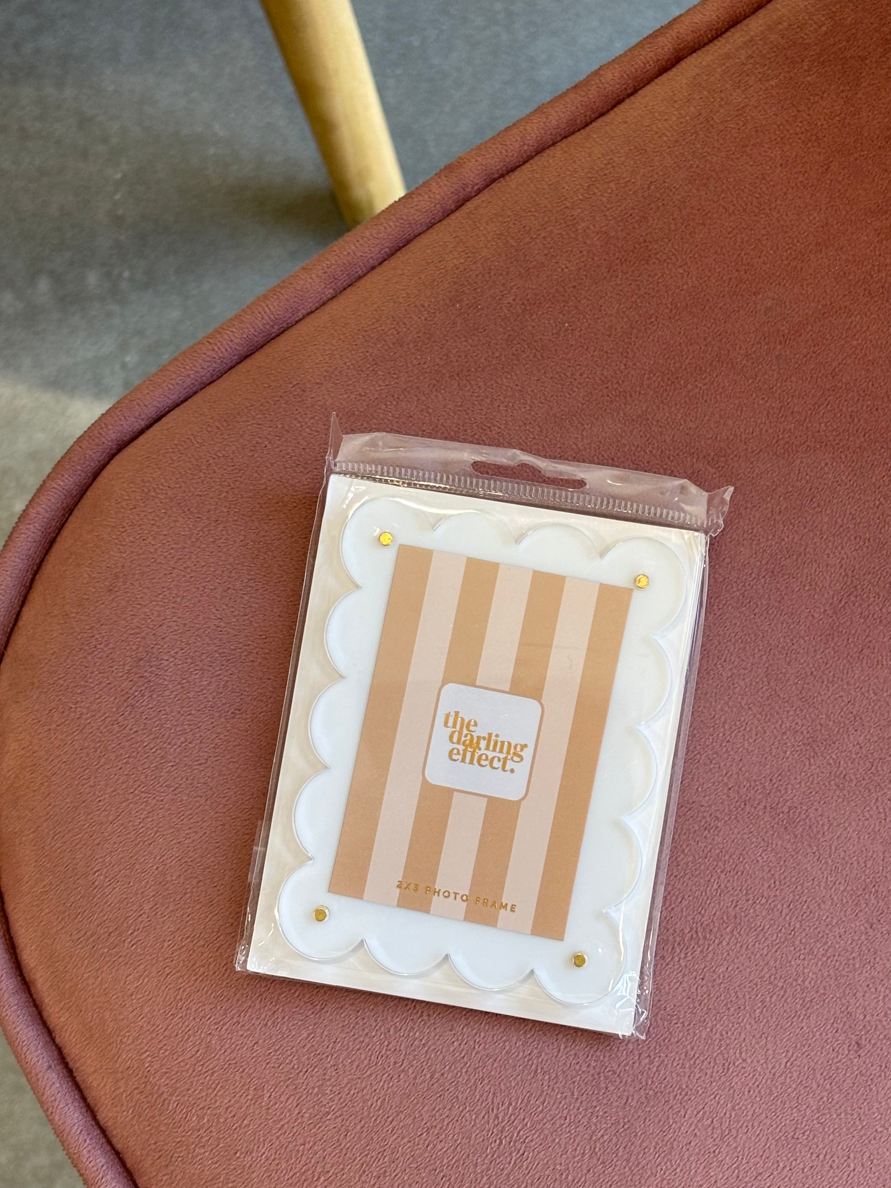 Mini Acrylic Picture Frame Magnet | White
