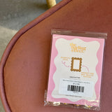 Mini Acrylic Picture Frame Magnet | Gold Glitter