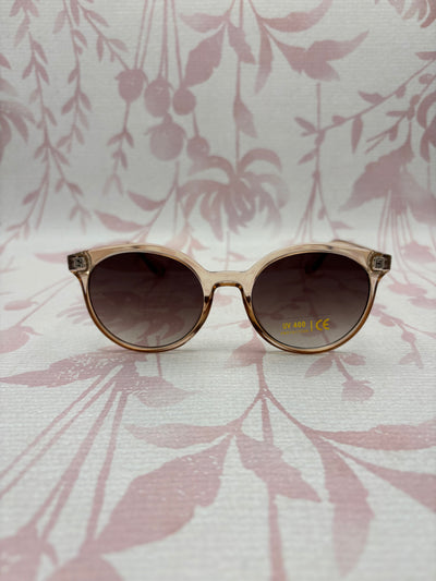 Round Lens Sunglasses | Clear Brown