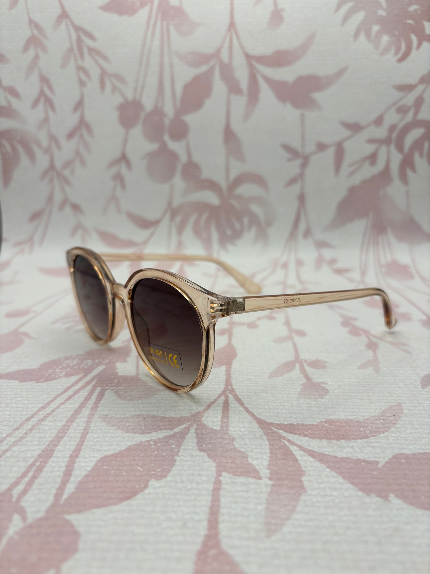 Round Lens Sunglasses | Clear Brown