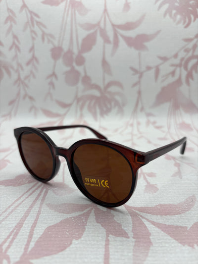 Round Lens Sunglasses | Brown