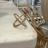 Scarf Holder Slider Ring | Rhinestone Cross