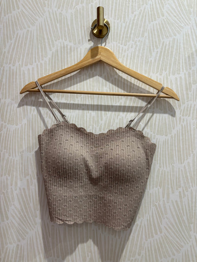 Seamless Lace Bralette | Ash Mocha