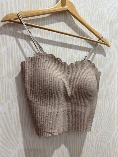 Seamless Lace Bralette | Ash Mocha