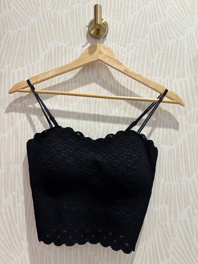 Seamless Lace Bralette | Black