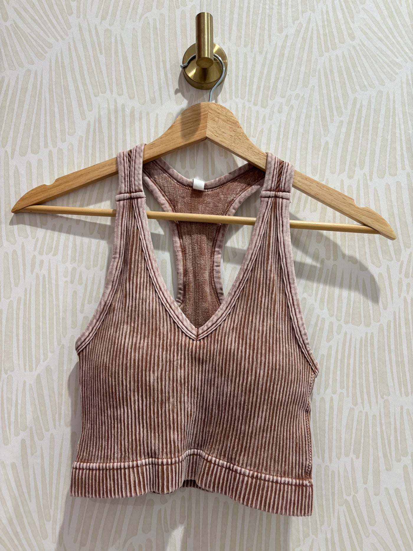 Seamless Racerback Bralette | Deep Camel