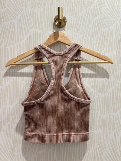 Seamless Racerback Bralette | Deep Camel