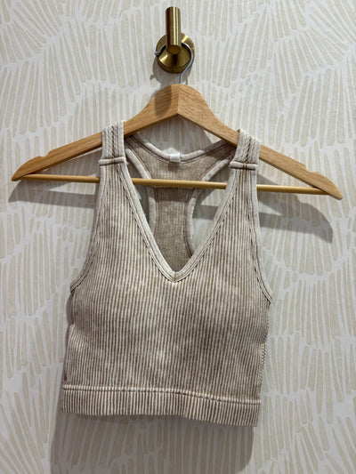 Seamless Racerback Bralette | Ash Mocha