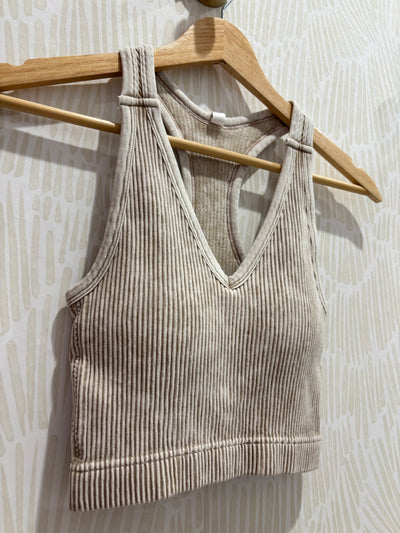 Seamless Racerback Bralette | Ash Mocha