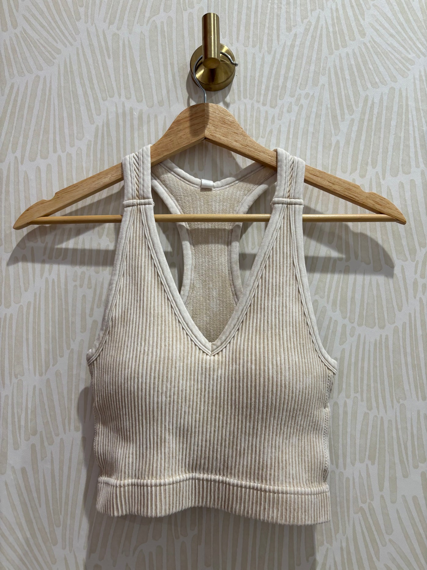 Seamless Racerback Bralette | Sand Beige