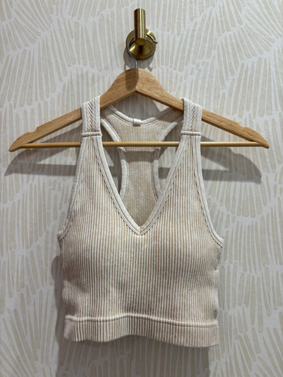 Seamless Racerback Bralette | Sand Beige