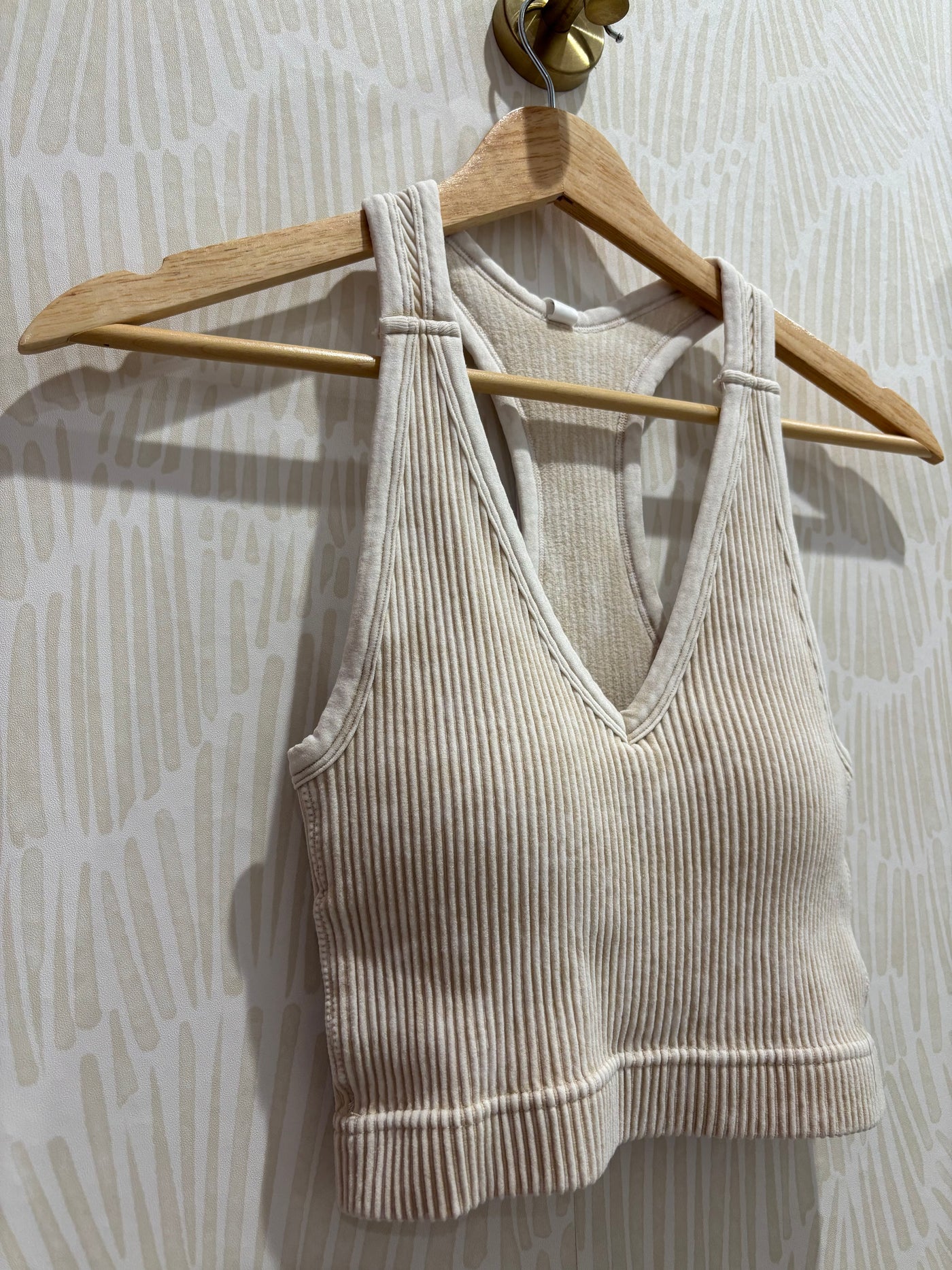 Seamless Racerback Bralette | Sand Beige