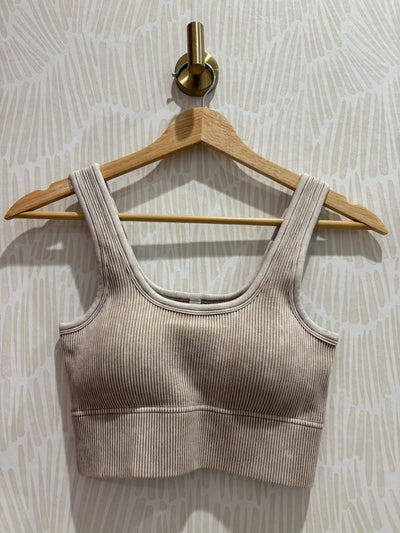 Ribbed Seamless Bralette | Ash Mocha