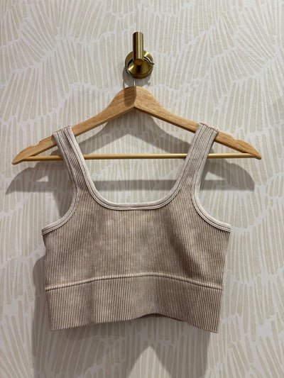 Ribbed Seamless Bralette | Ash Mocha