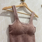 Ribbed Seamless Bralette | Deep Camel