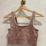 Ribbed Seamless Bralette | Deep Camel