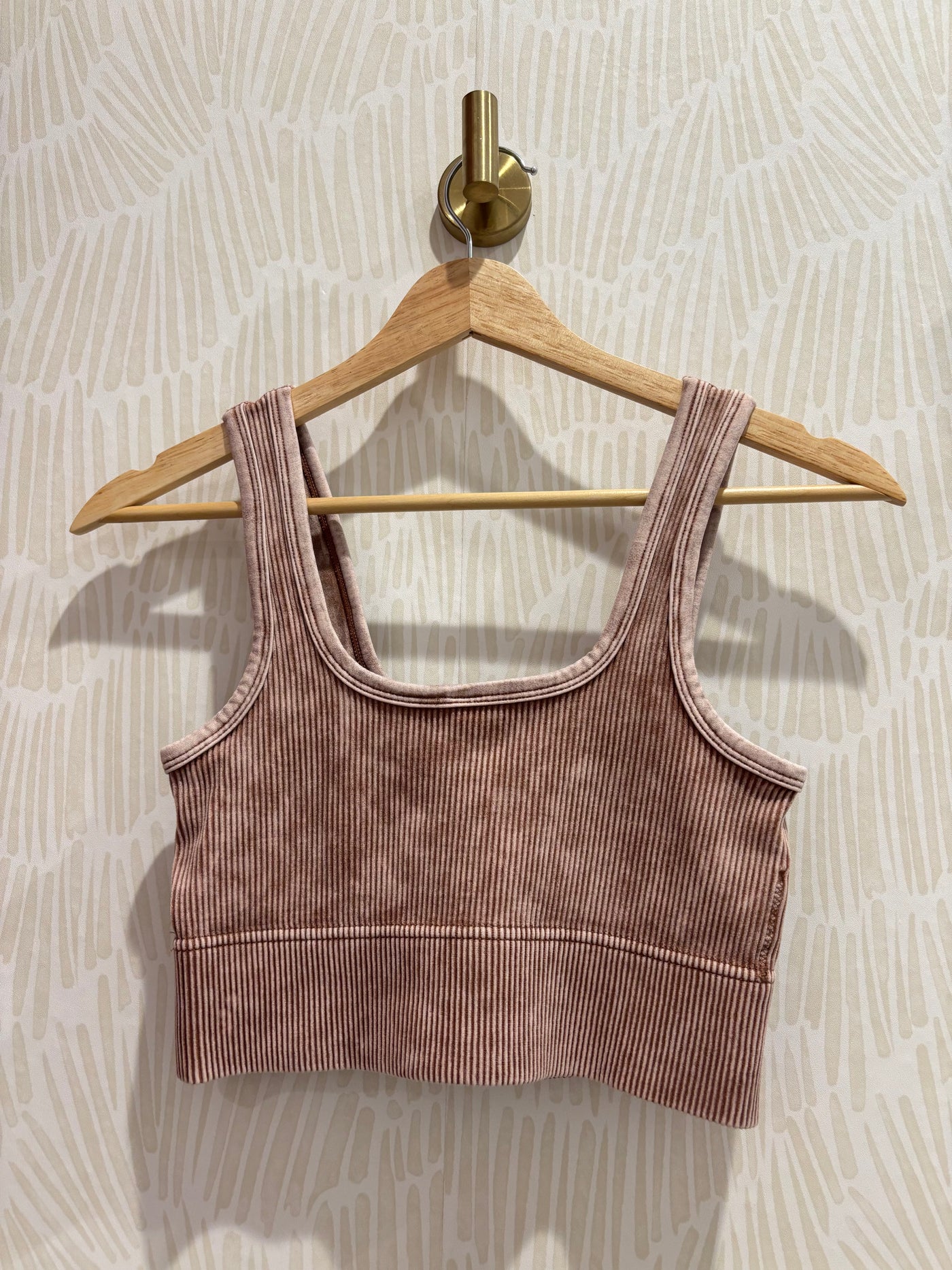 Ribbed Seamless Bralette | Deep Camel