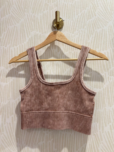 Ribbed Seamless Bralette | Deep Camel