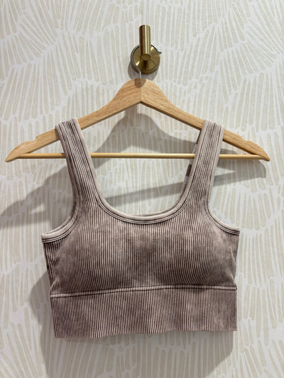 Ribbed Seamless Bralette | Mocha