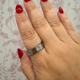 Rhinestone Clover Band | Silver