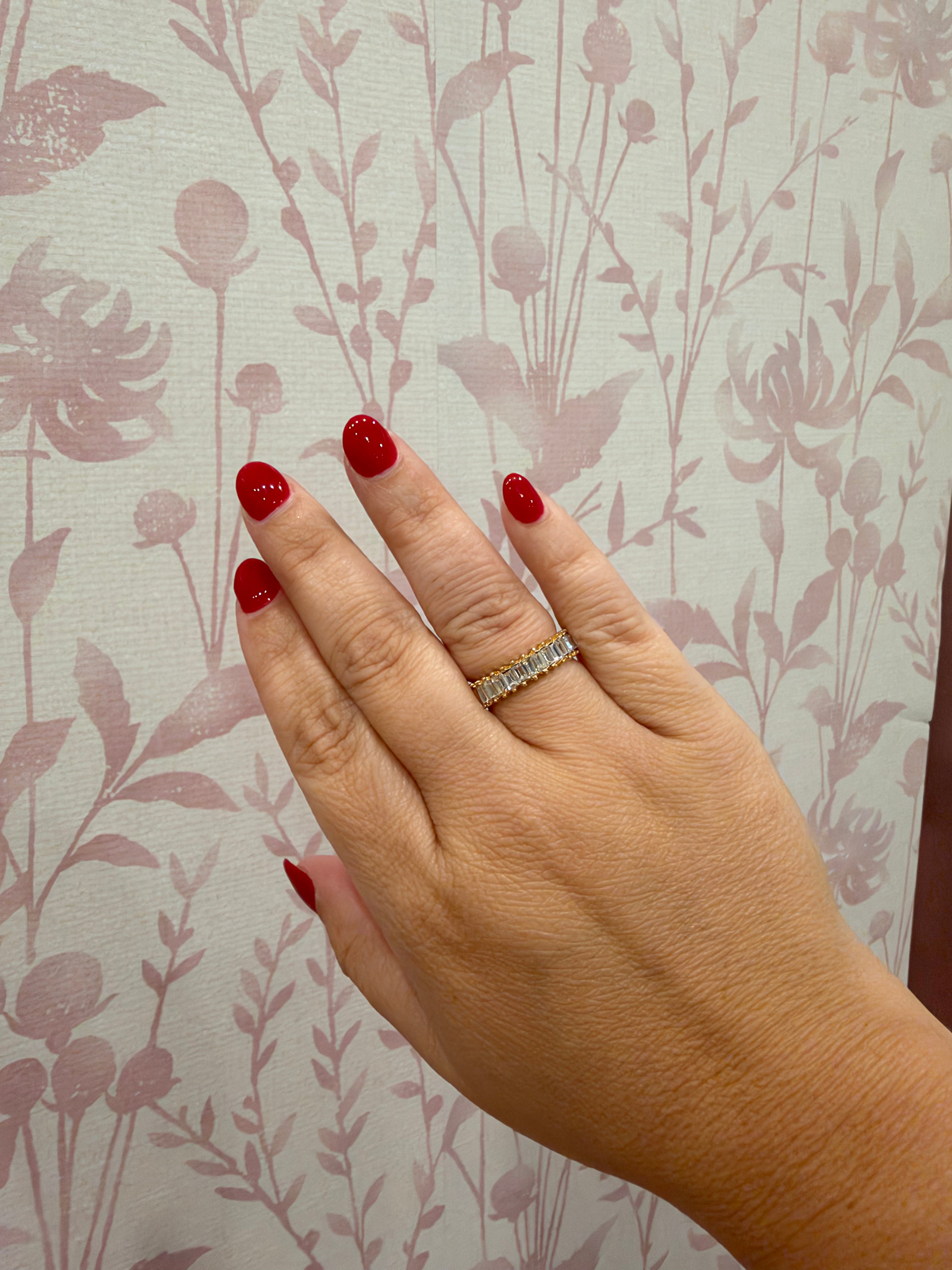 Eternity Baguette Crystal Ring