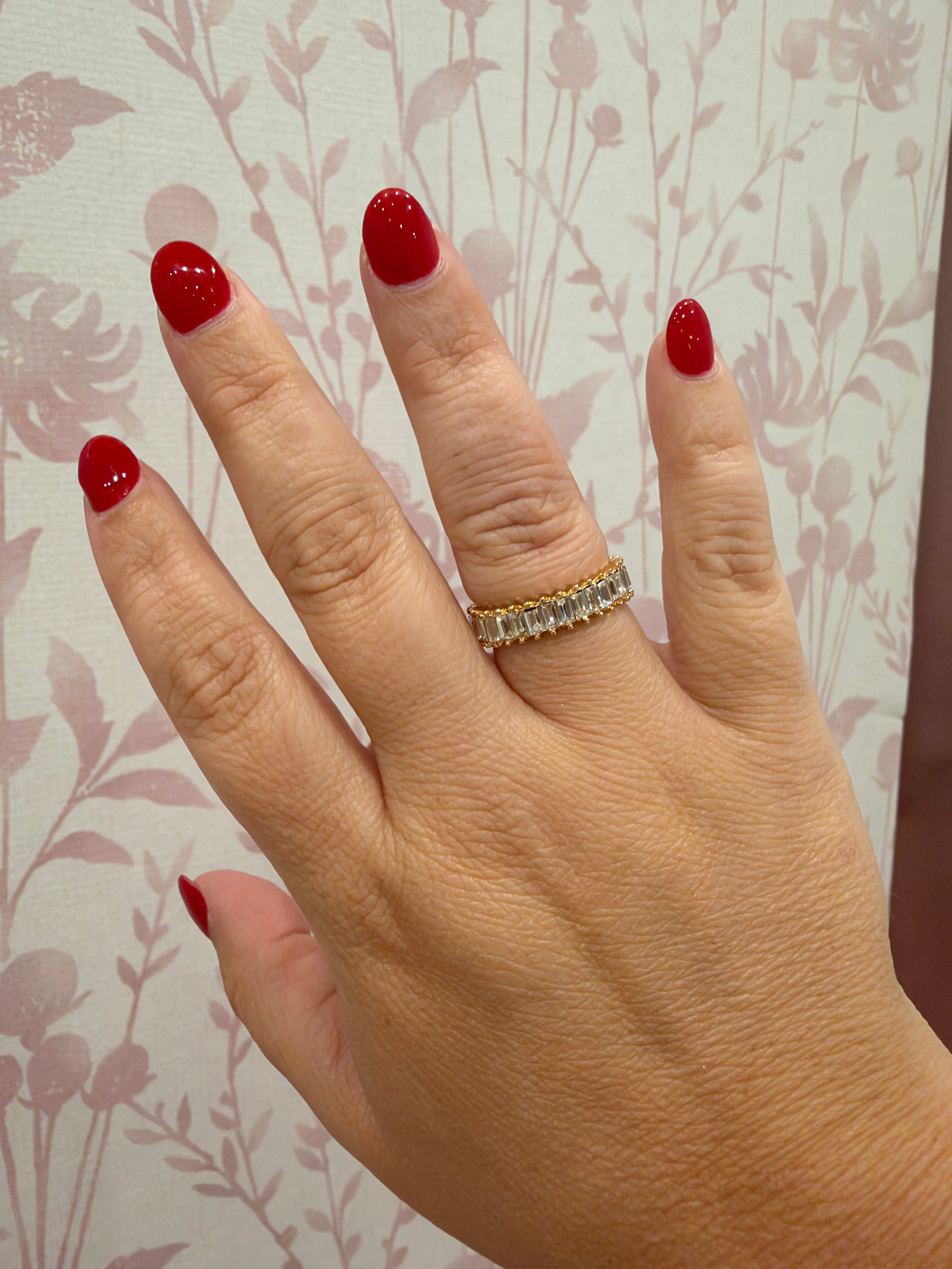 Eternity Baguette Crystal Ring