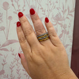 Mixed Metal Stackable Linked Rings