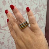 Mixed Metal Stackable Linked Rings
