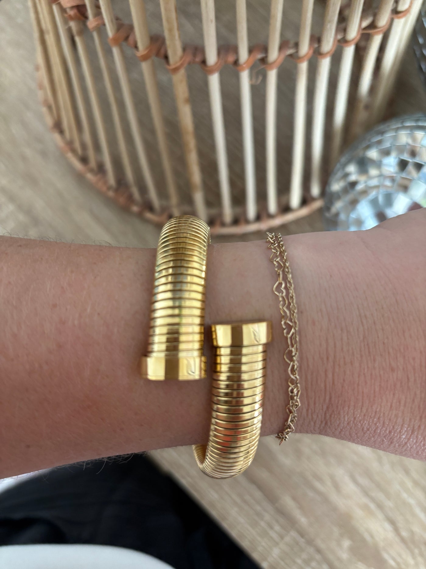 Gold Wrap Bold Bangle Statement Jewelry