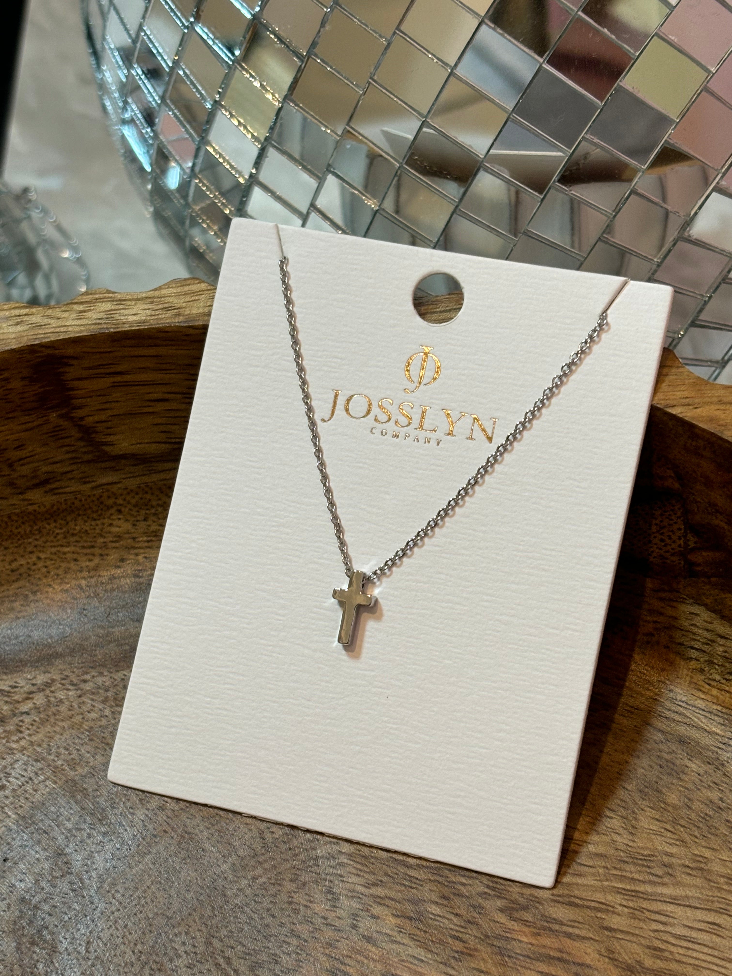 Silver cross necklace