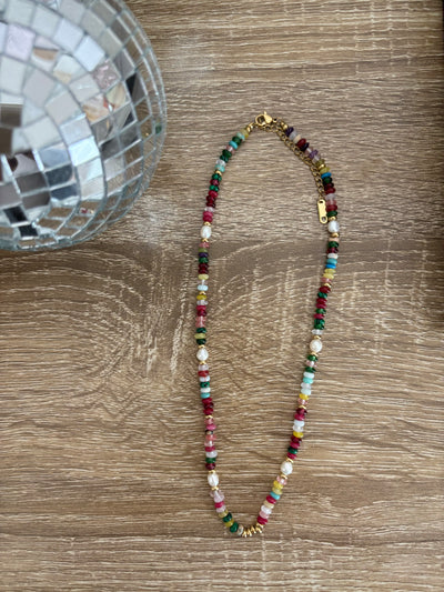 Boho Color Beaded Necklace for Women