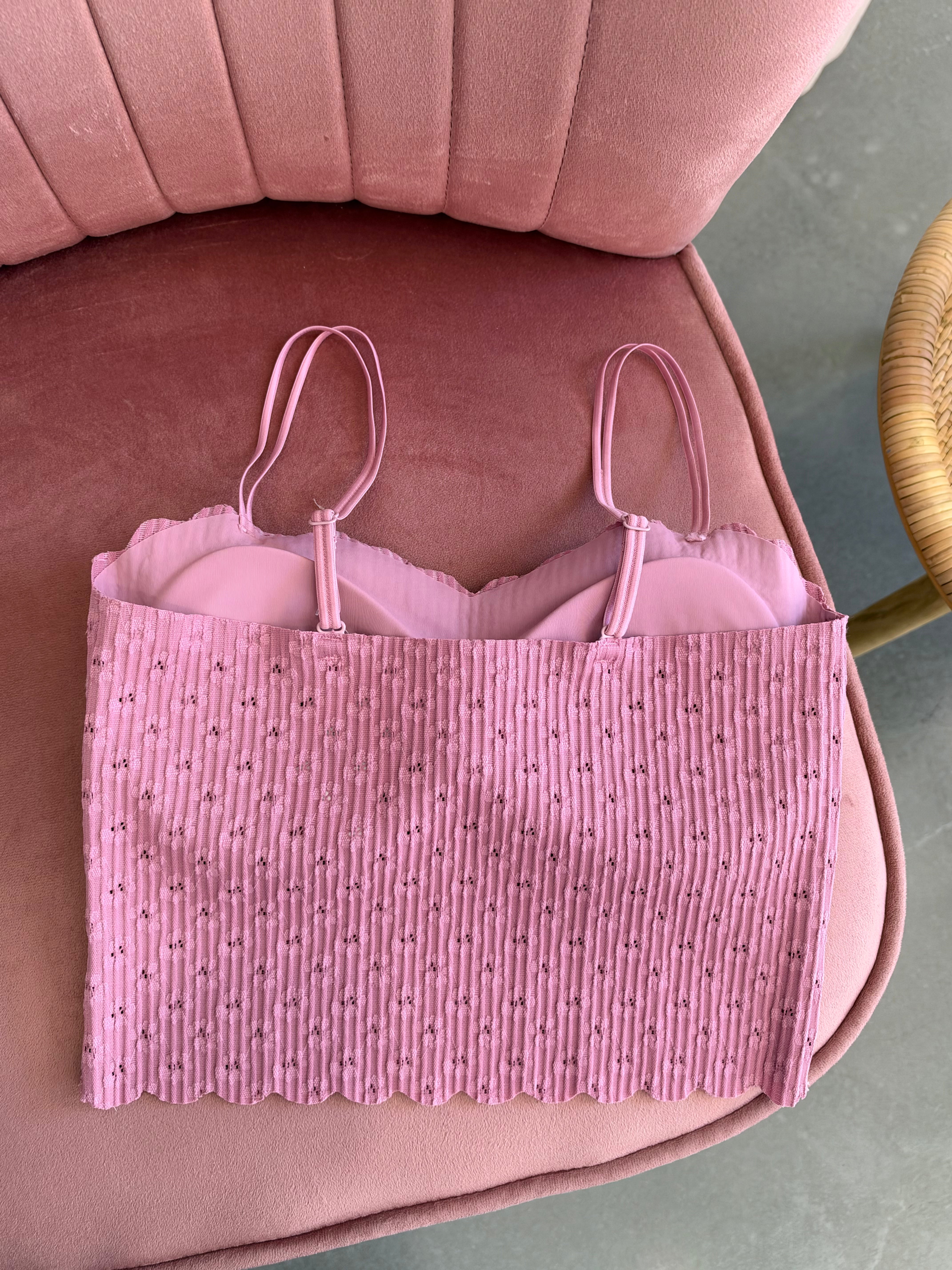 Seamless Lace Bralette | Rose