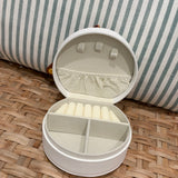 Jewelry Organizer Travel Box Case | White