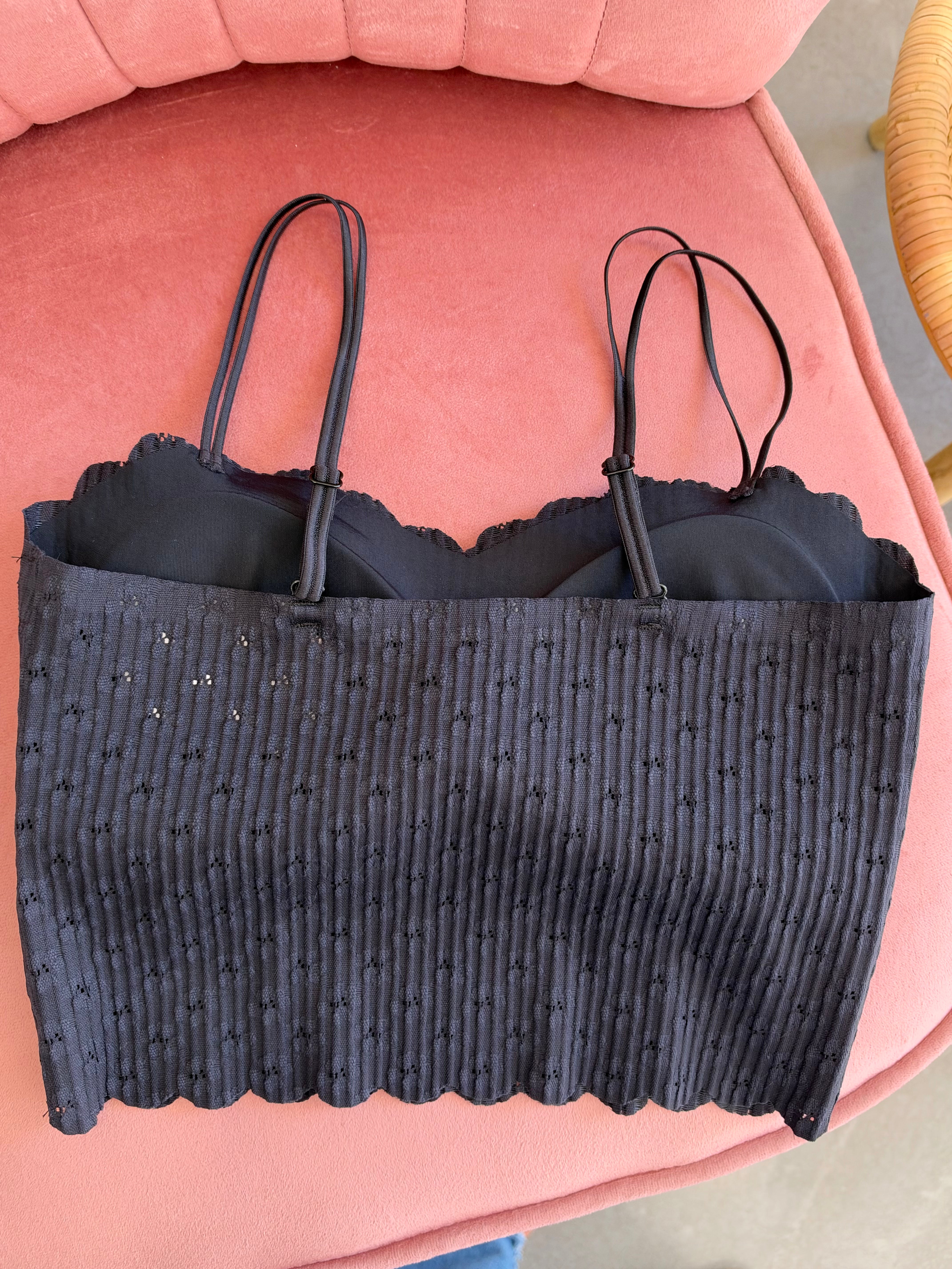 Seamless Lace Bralette | Black