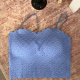 Seamless Lace Bralette | Blue