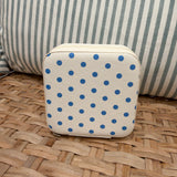 Jewelry Travel Box Case | Blue Polka Dots