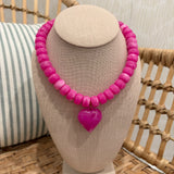 Heart Pendant Beaded Necklace