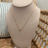 Classic Rhinestone Stone Charm Necklace