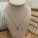 Classic Mini Cross Necklace | Silver