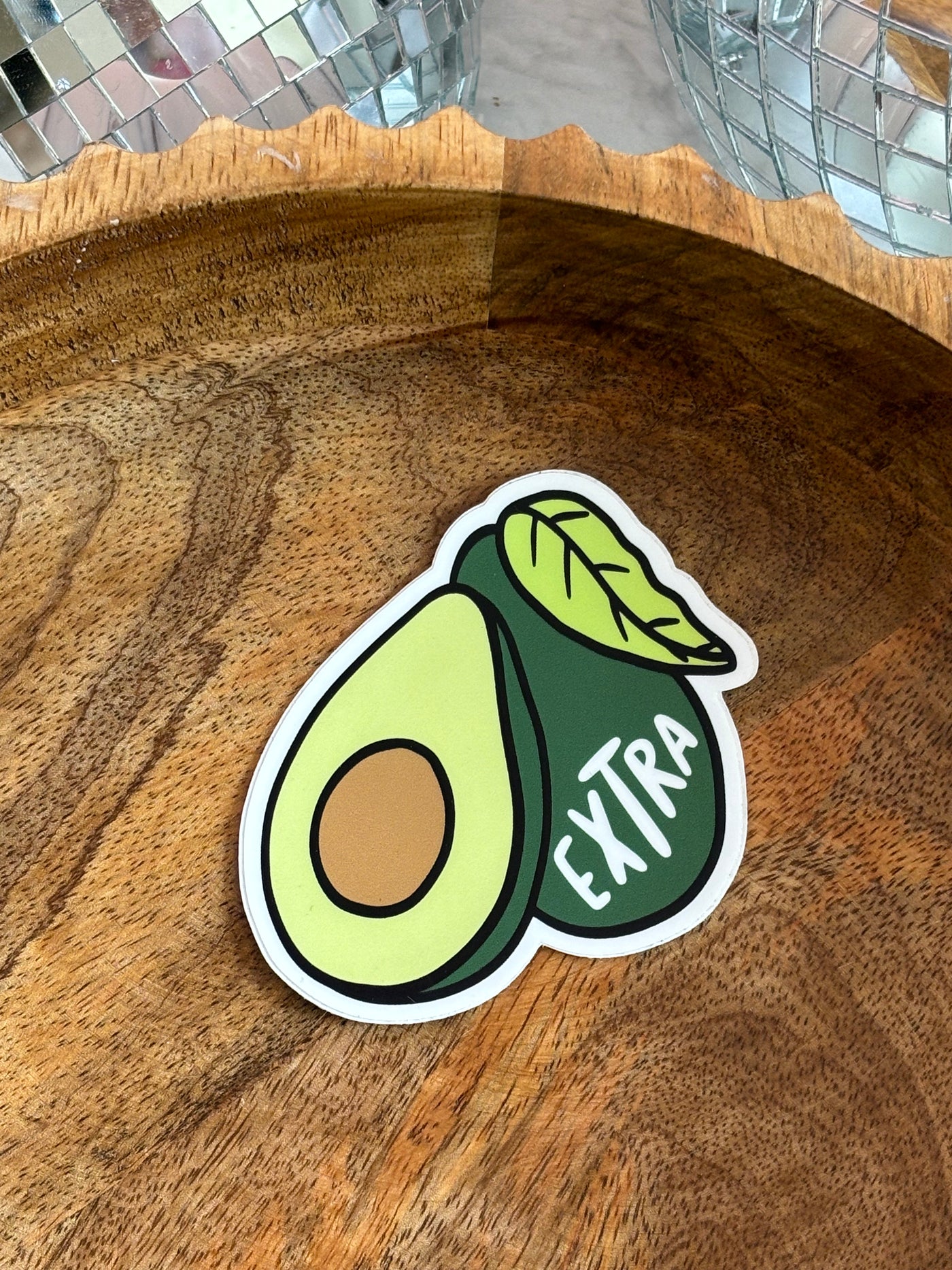 Extra Avocado Waterproof Stickers