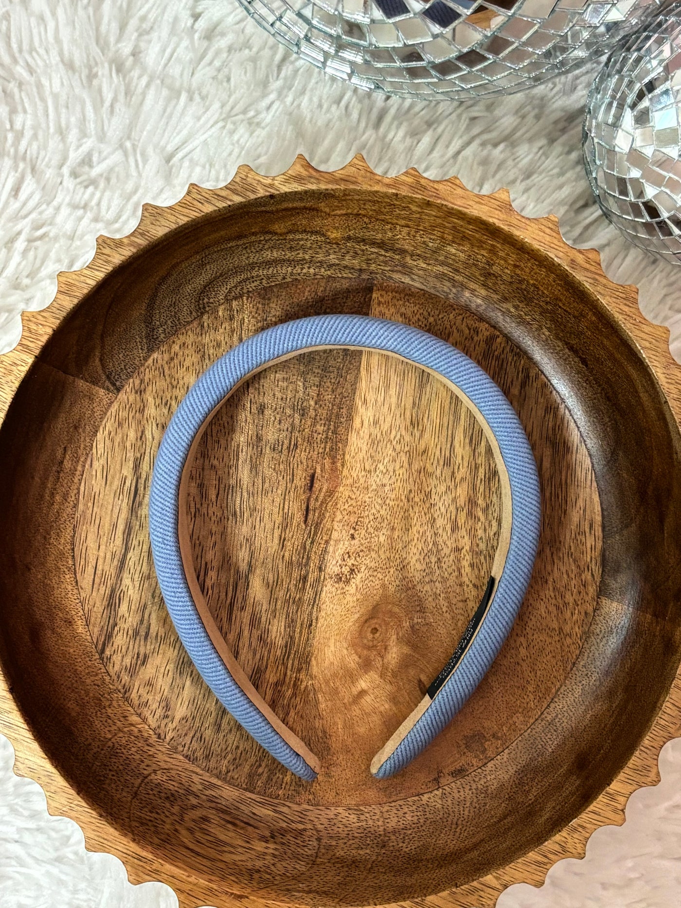 Ribbed Fabric Headband | Blue