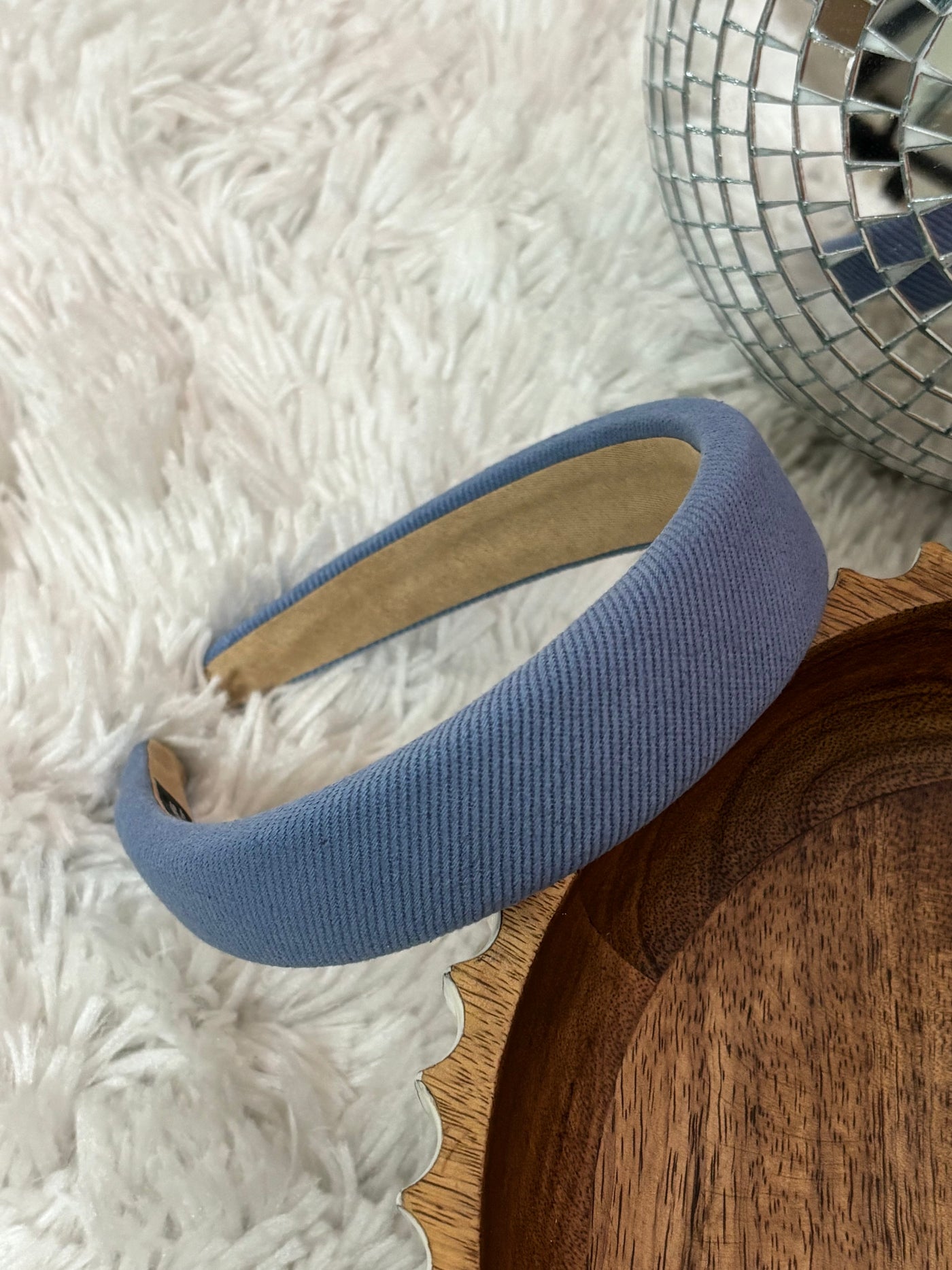 Everyday Ribbed Fabric Headband | Blue