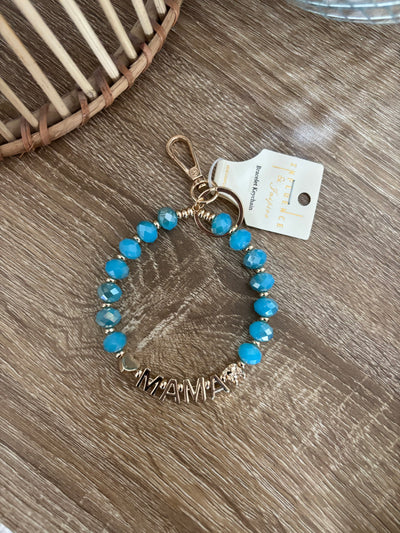 Mama Bear Bead Keychain Bracelets